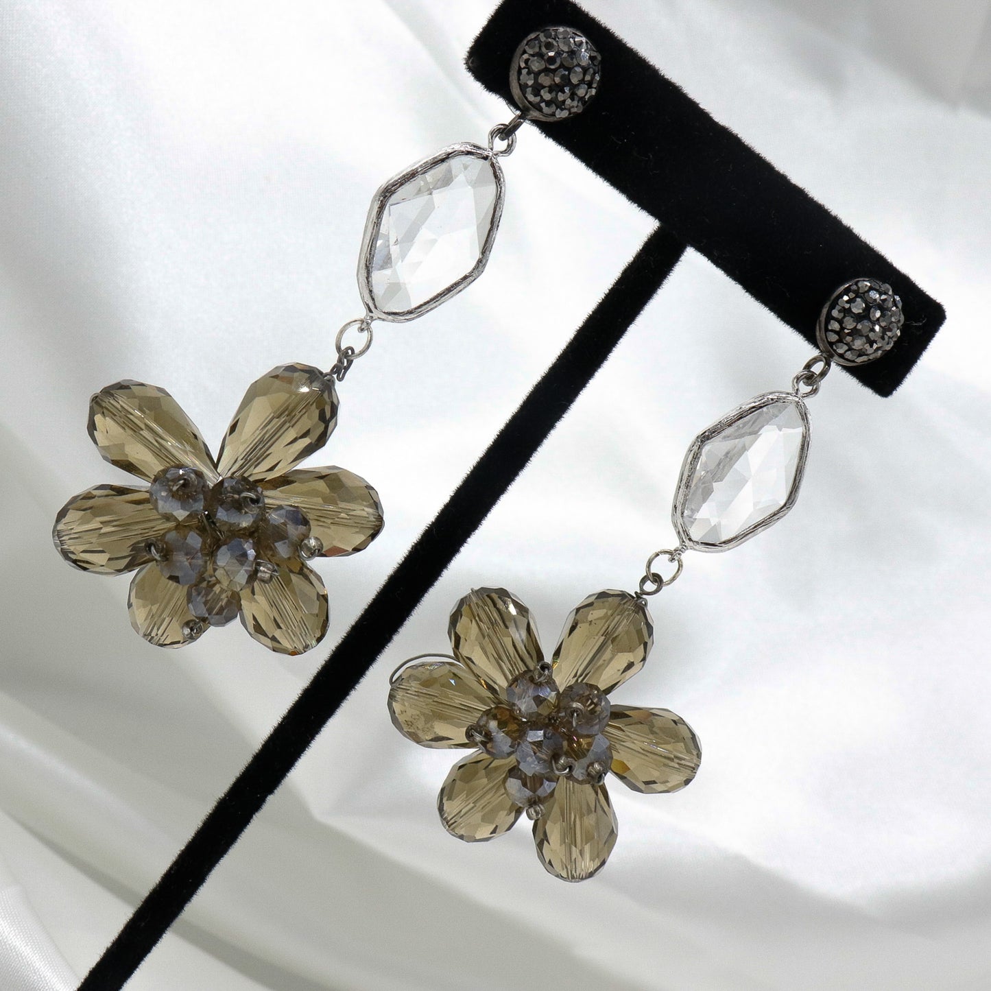 Aretes MS flor cristal