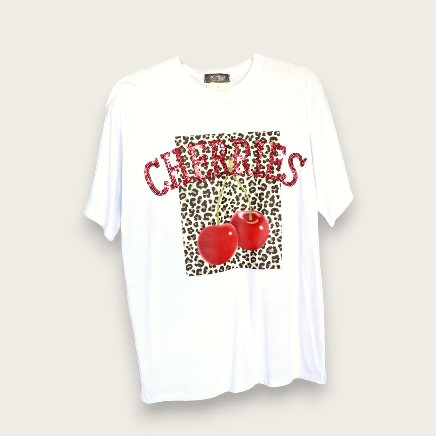 Playera oversize cherry