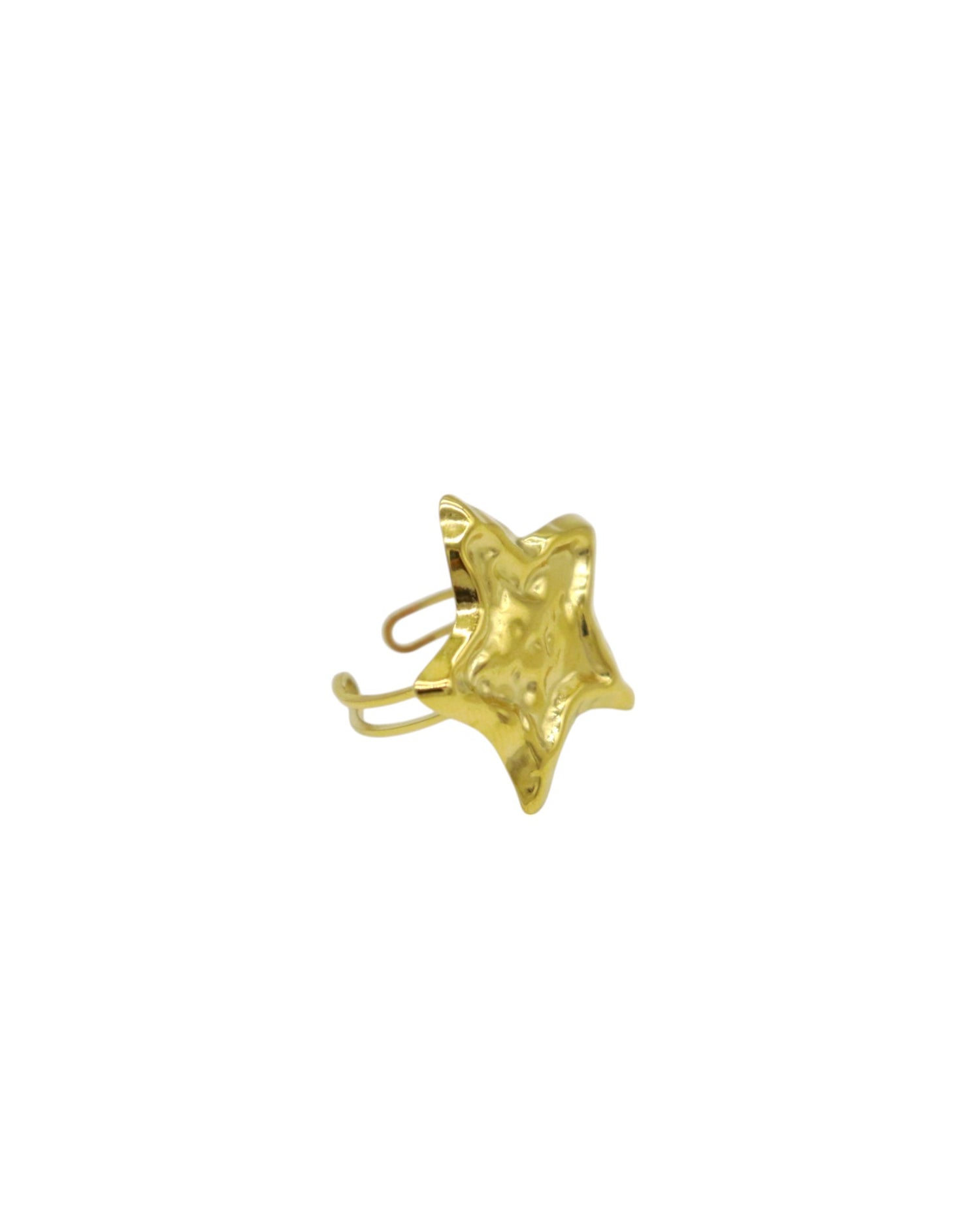 Anillo dorado estrella