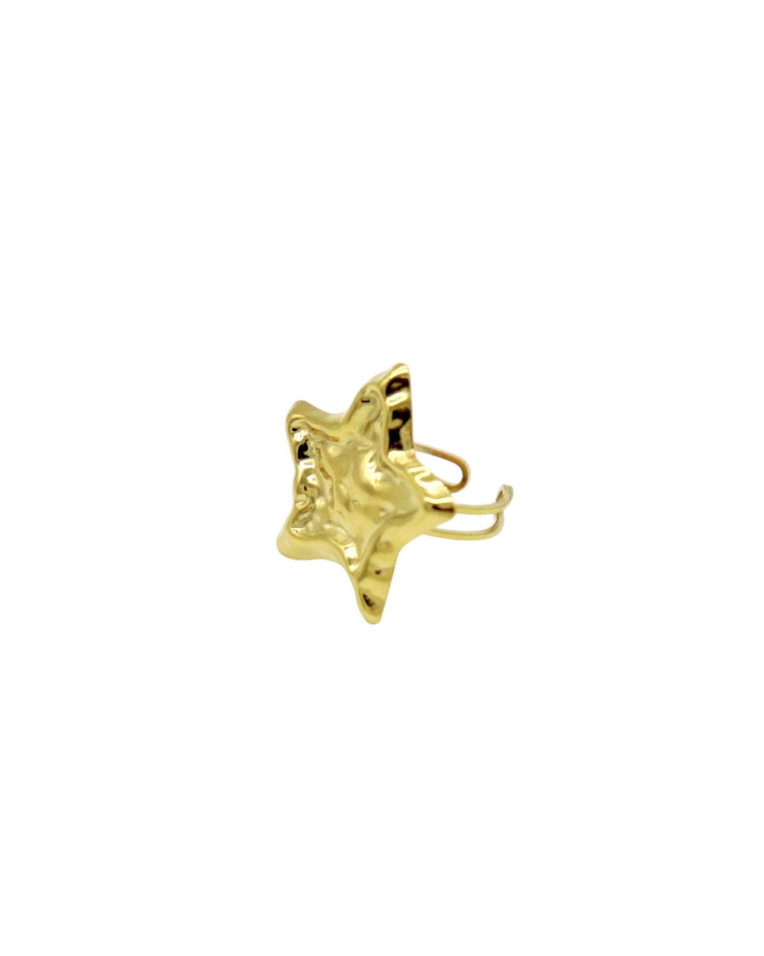 Anillo dorado estrella