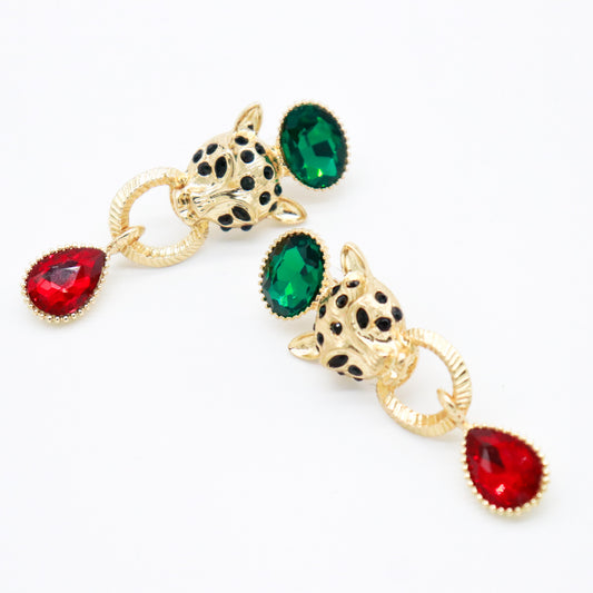 Aretes cheetah bicolor