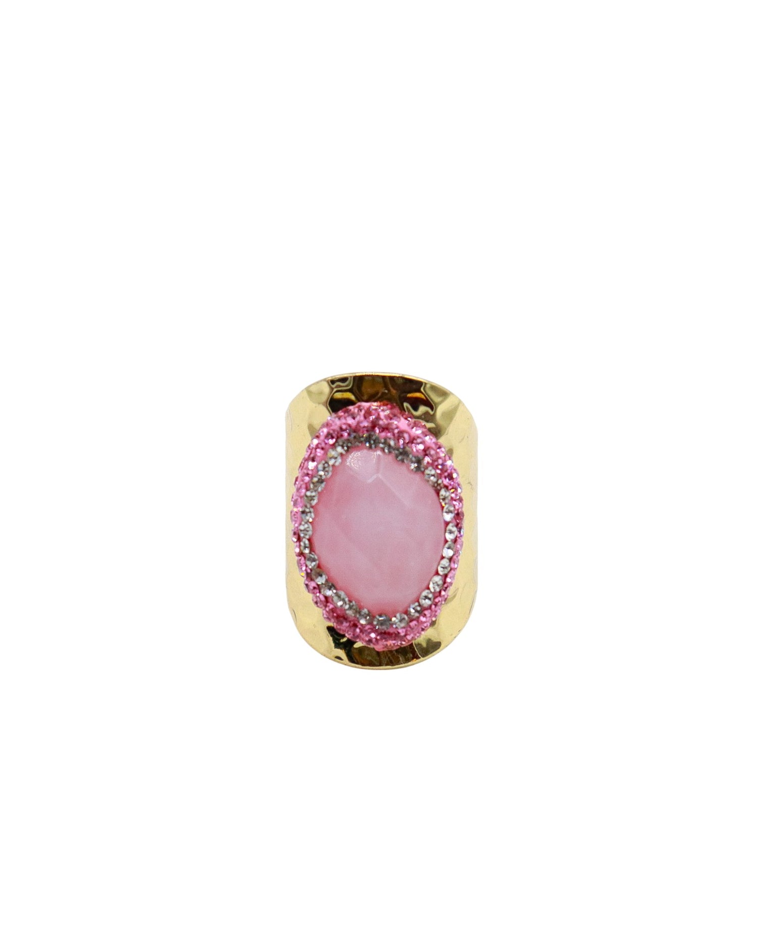 Anillo cuarzo rosa