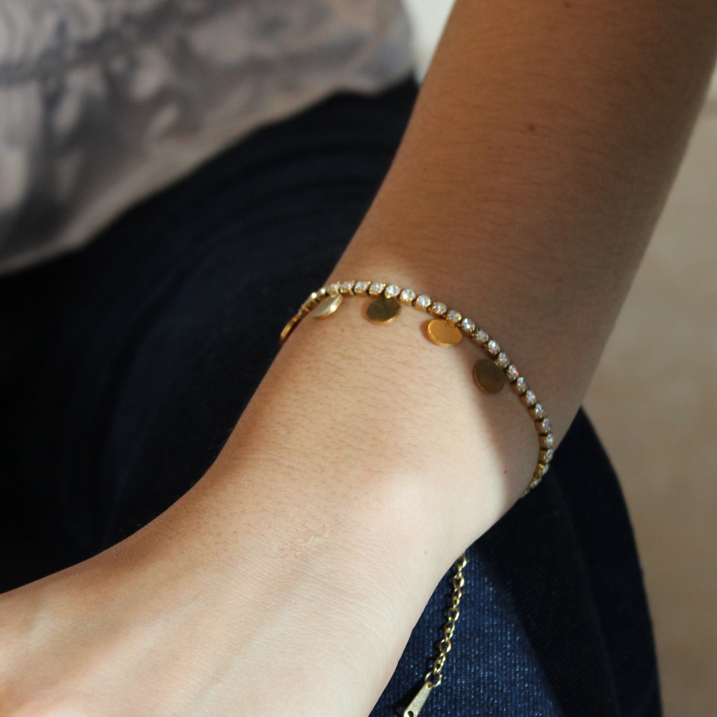 Pulsera casual  zirconias