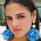 Aretes Ms flor azul