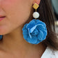 Aretes Ms flor azul