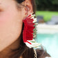 Aretes alas rojas con doradas