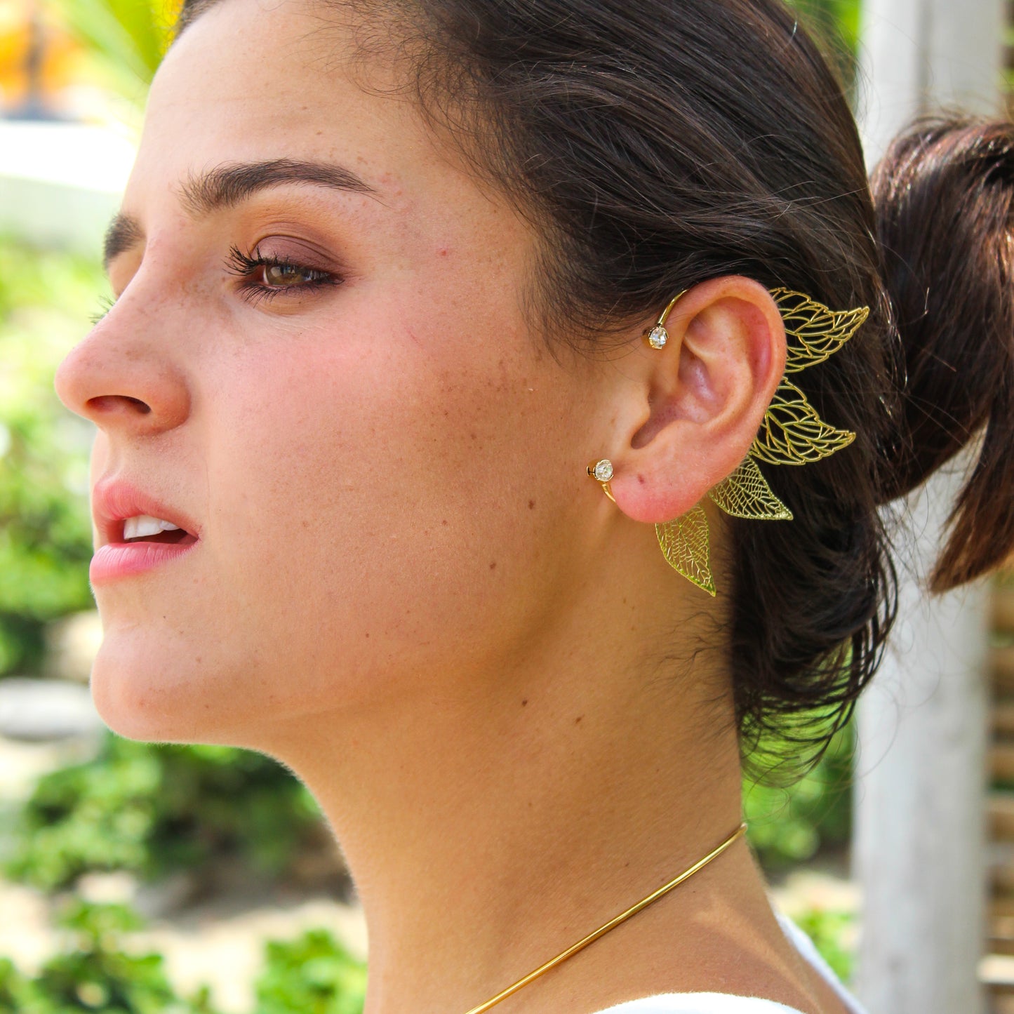 Aretes alas doradas