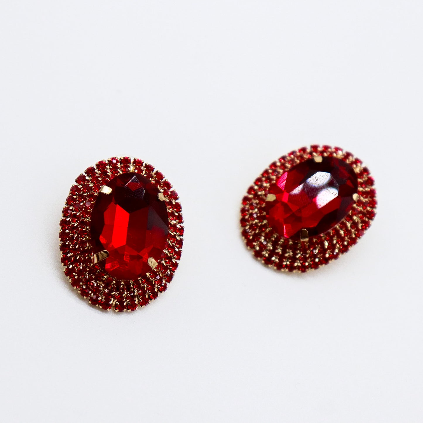 Aretes cristal rojo